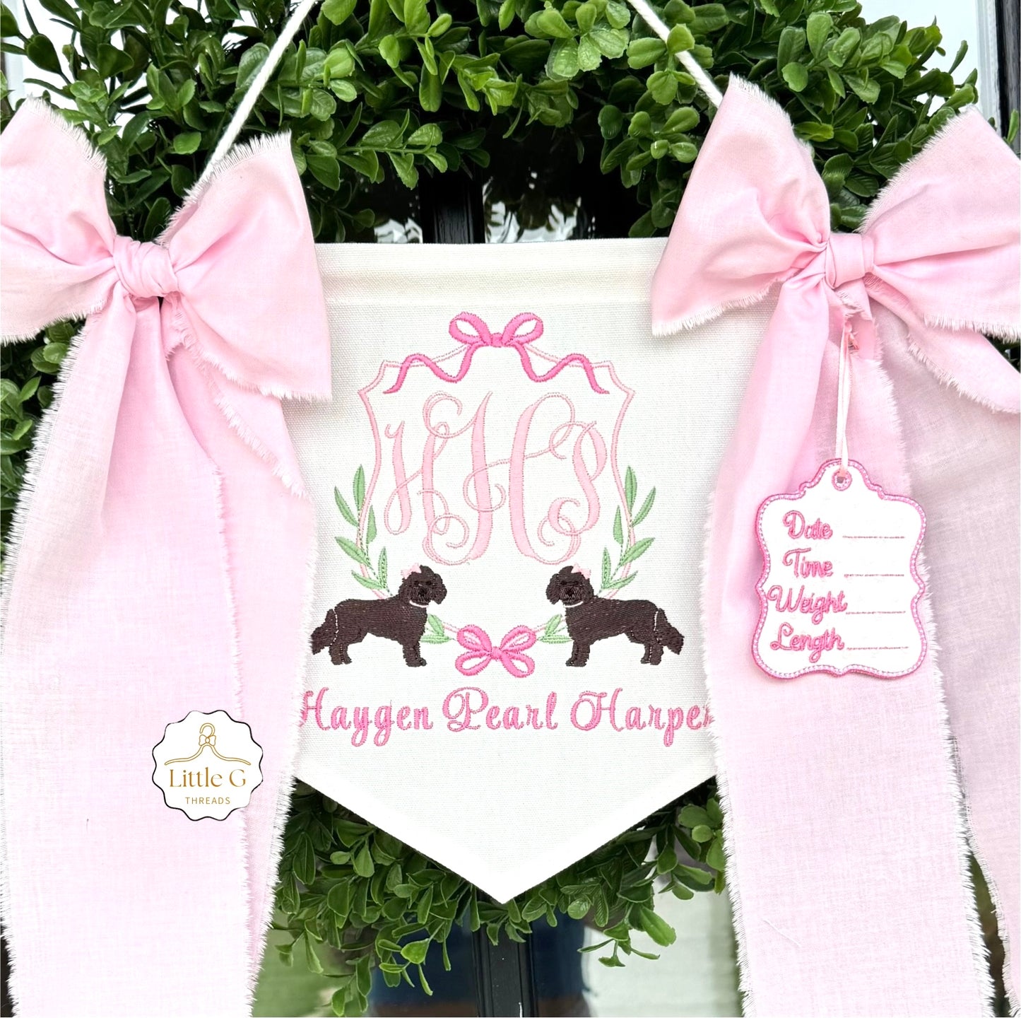 Birth Announcement Banner(Goldendoodles Girl)