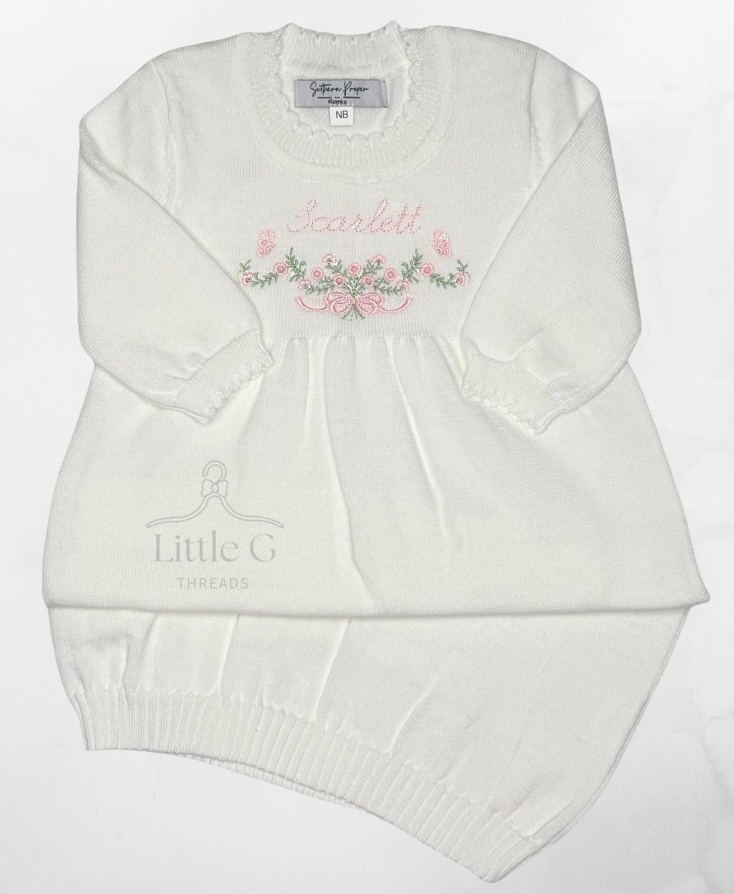 Scalloped Knit Gown Newborn