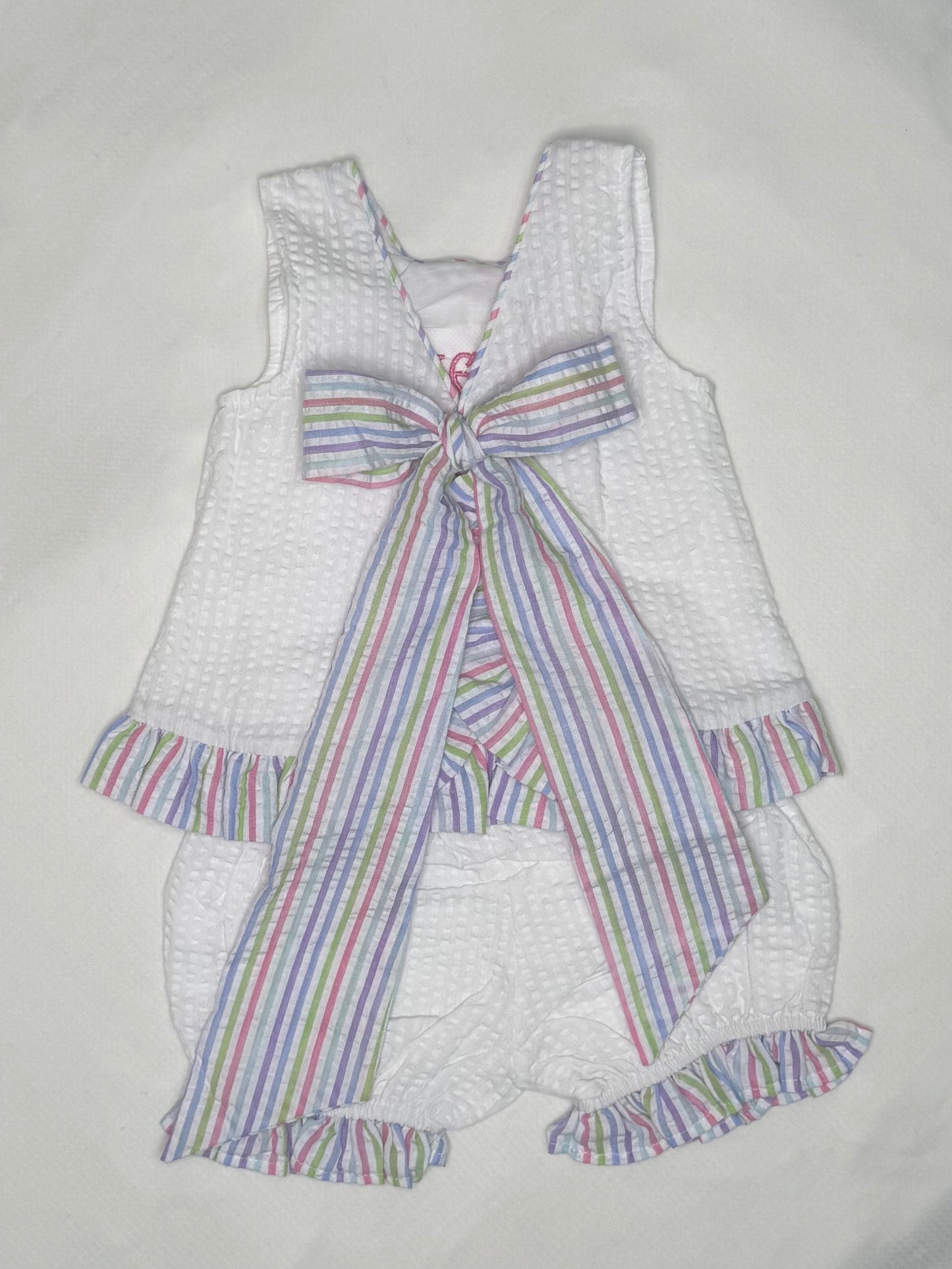 Seersucker Swing Back Set (Rainbow)