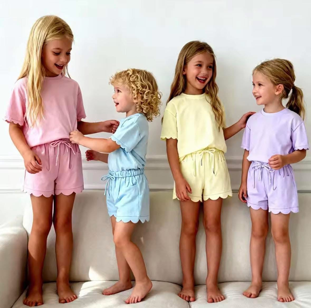Scalloped Short Set