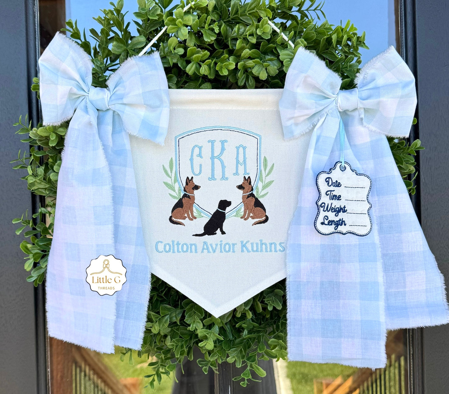 Birth Announcement Banner(German Shepherd/Lab)