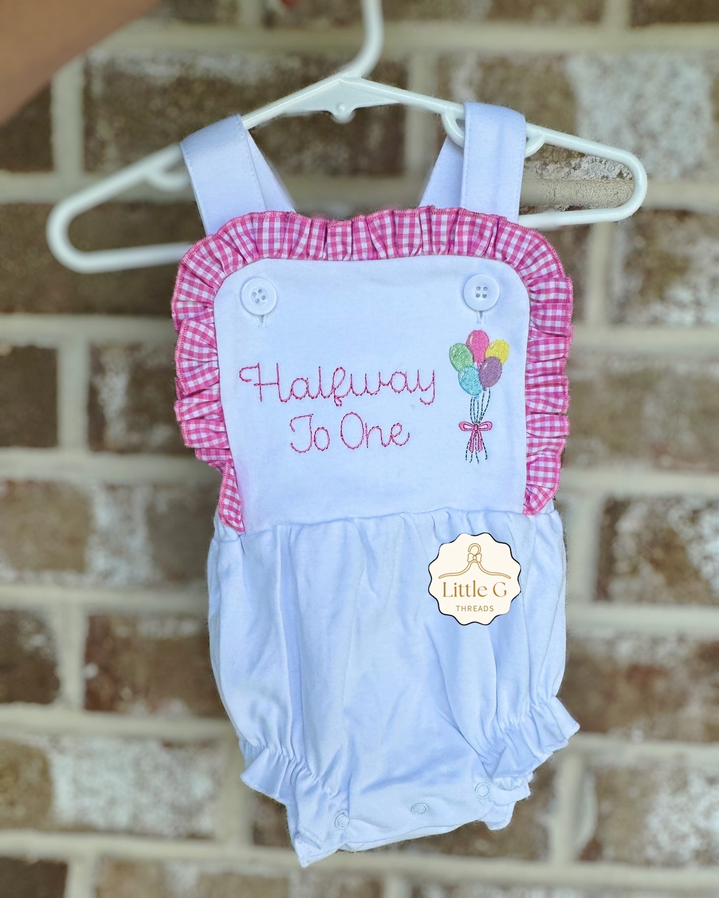 1/2 Birthday Ruffle Sunsuit
