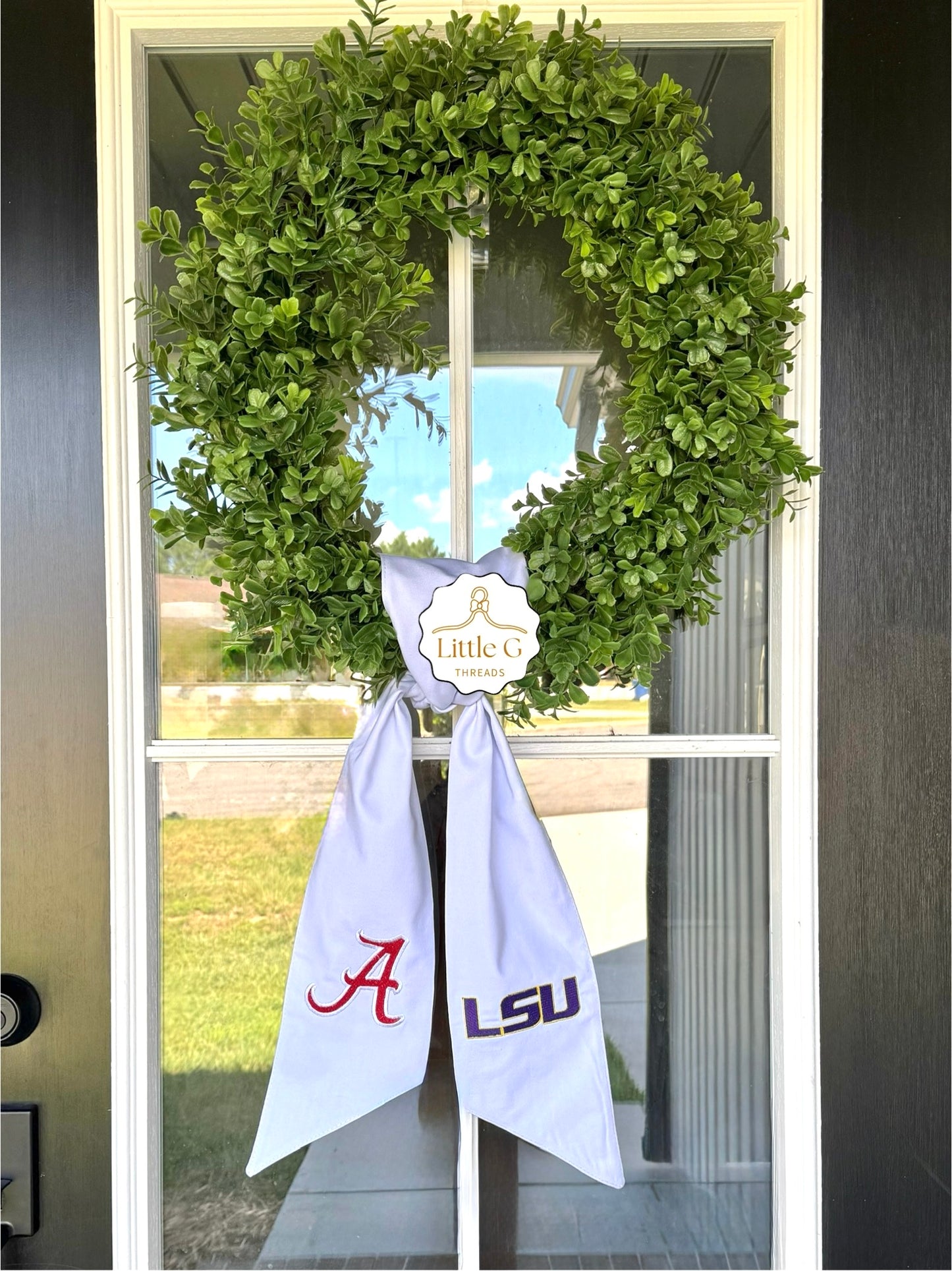 LSU/Alabama Wreath Sash