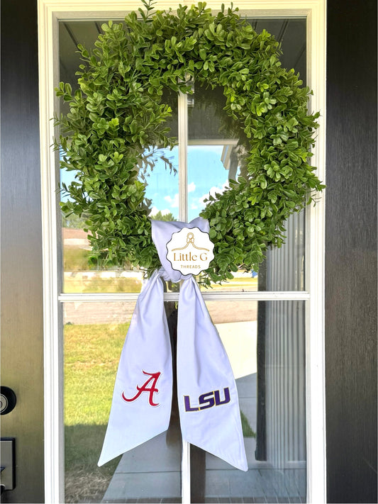 LSU/Alabama Wreath Sash