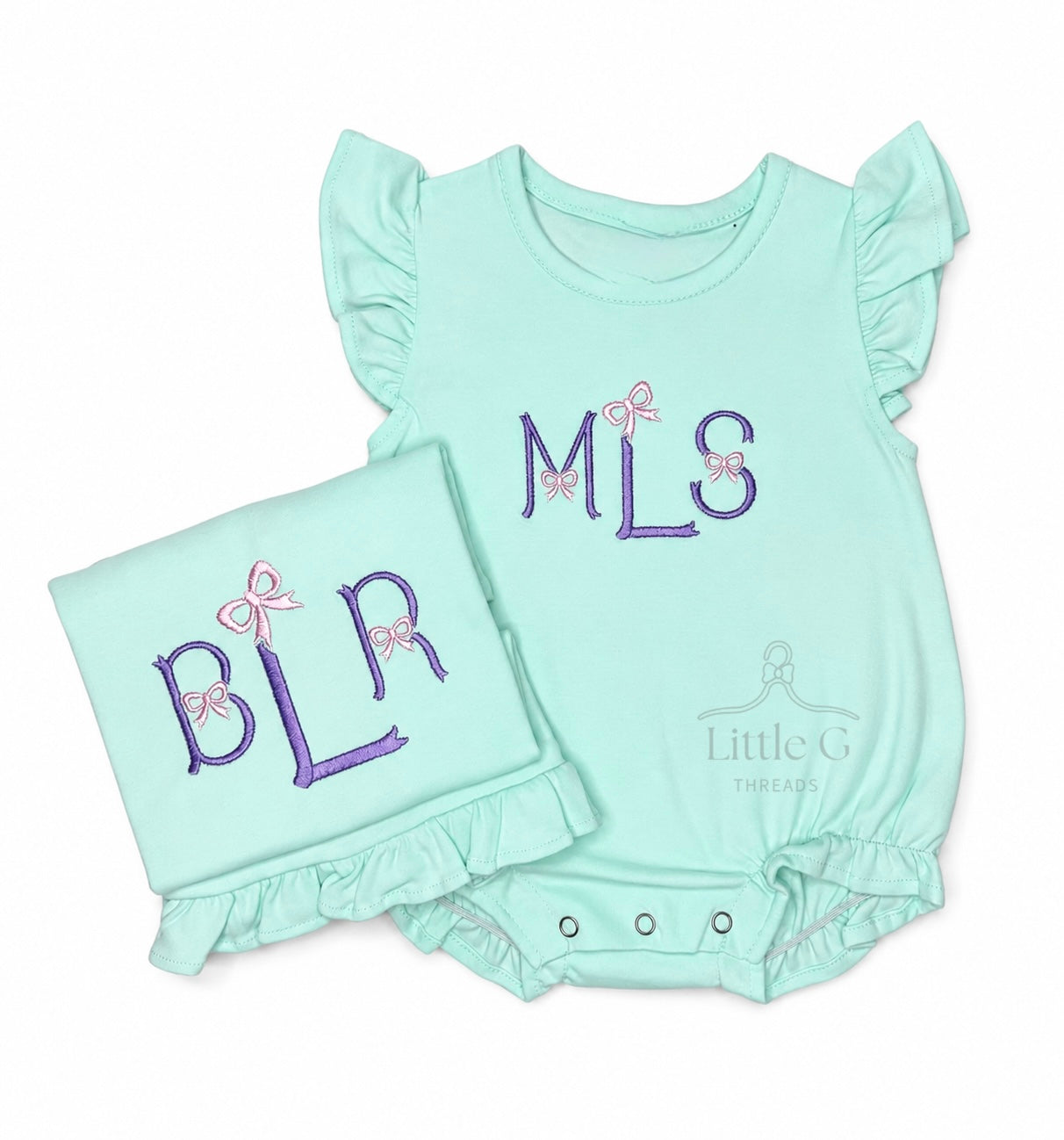Bow monogram  Flutter Bubble