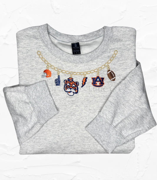 Auburn Charm Necklace Sweatshirt