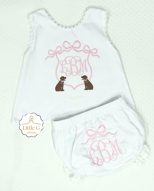 Labrador Retriever Crest Swing Back Diaper Set