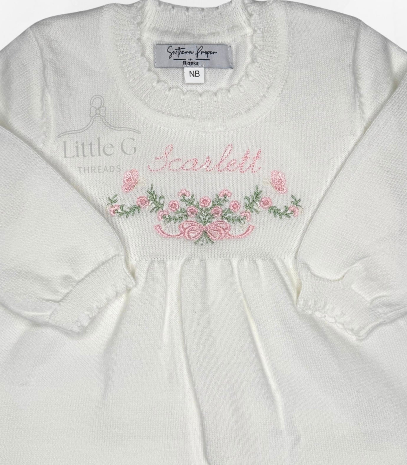 Scalloped Knit Gown Newborn