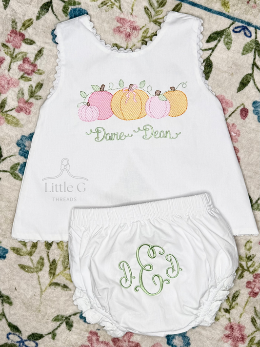 Pumpkin Swing Back Diaper Set