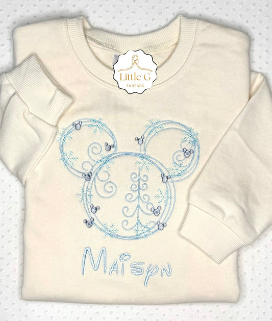 Frozen Mickey Puff Sleeve Sweatshirt