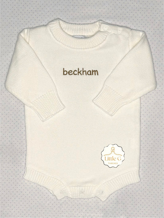 Long Sleeve Knit Romper(simple name)