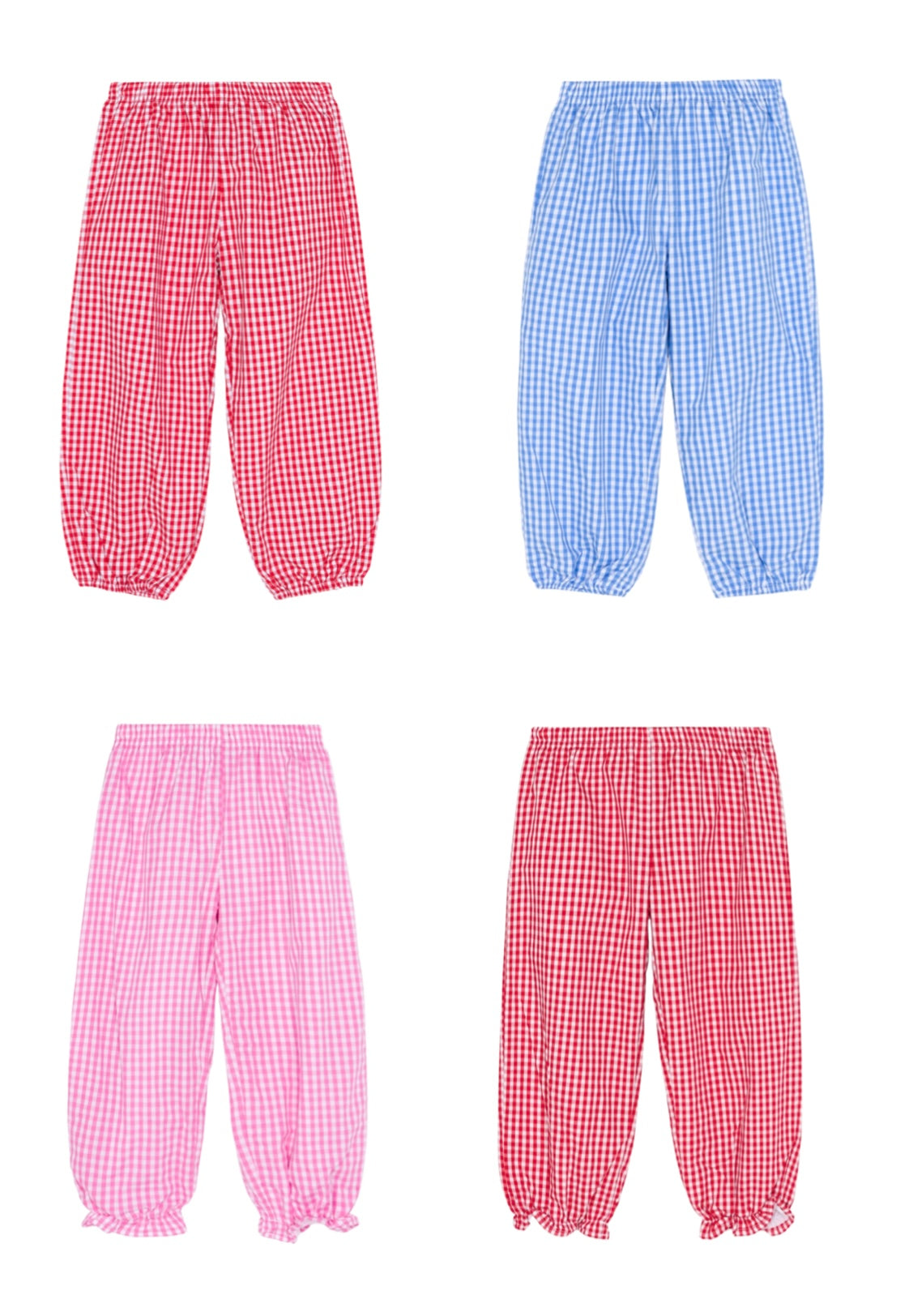 Gingham Initial Bubble Pant Set