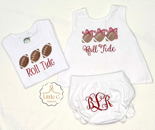 Roll Tide Swing Back Diaper Set