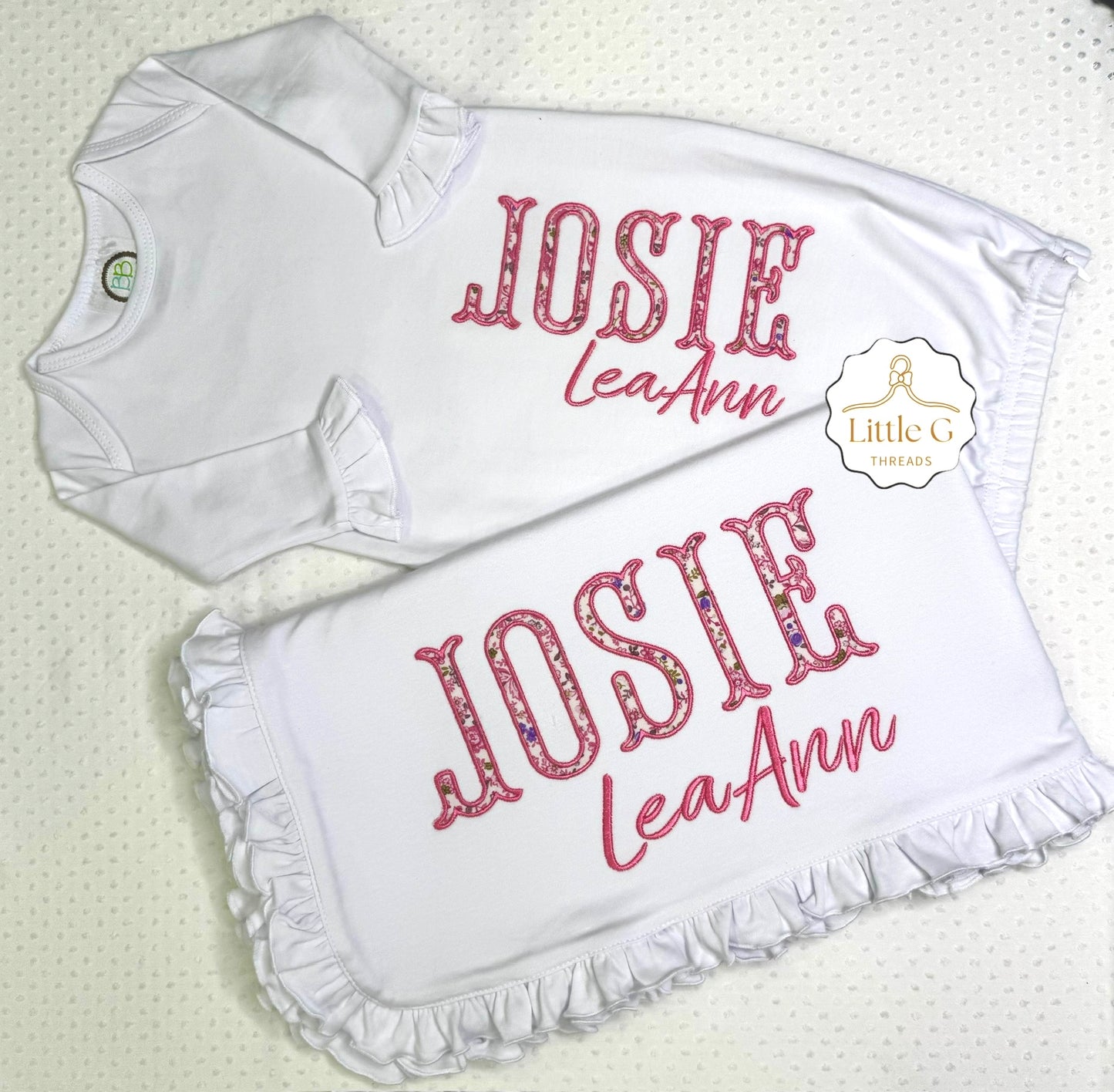 Appliqué Ruffle Gown(fishtail font)