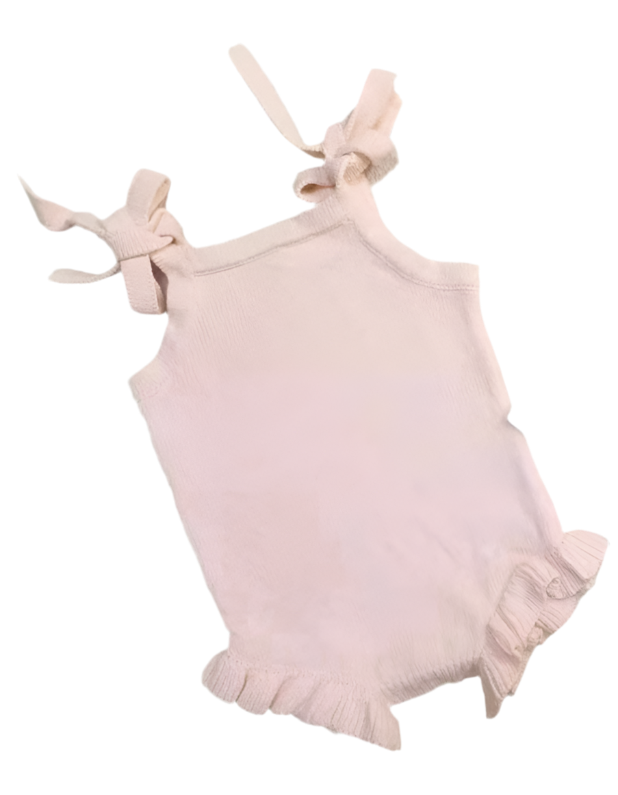 Knit Tie Sleeve Sunsuit