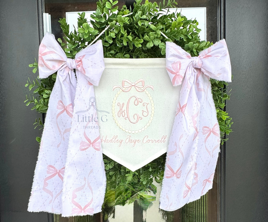 Birth Announcement Banner(pearl frame)