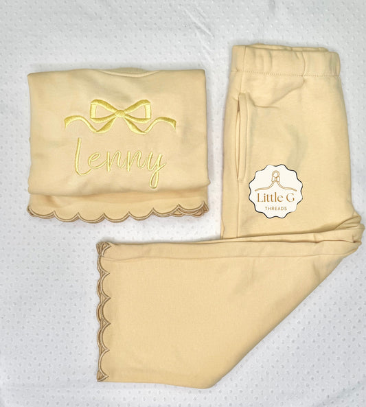 Scalloped Lounge Set yellow
