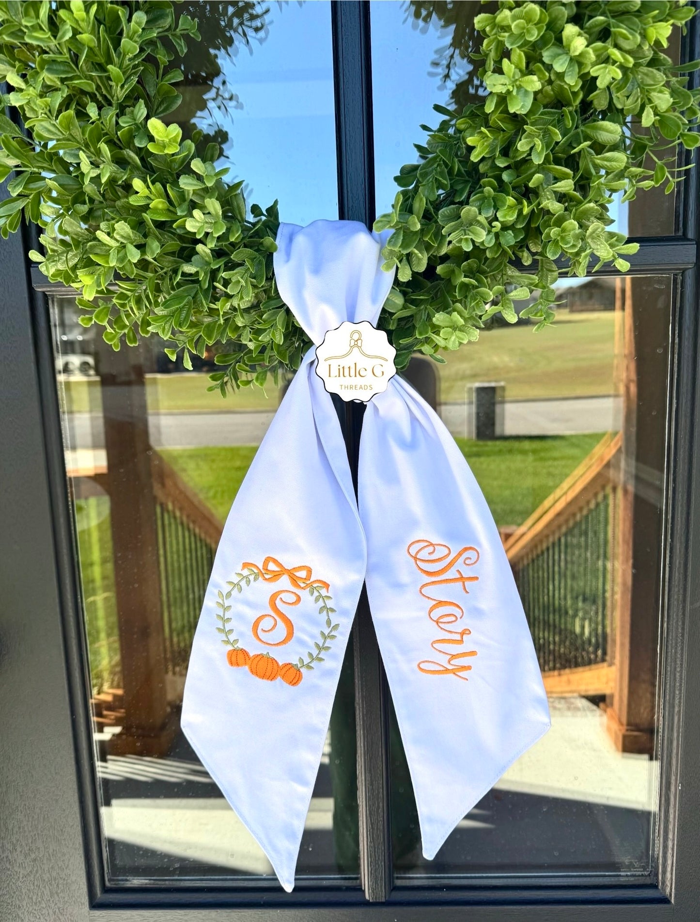 Pumpkin Trio Wreath Sash