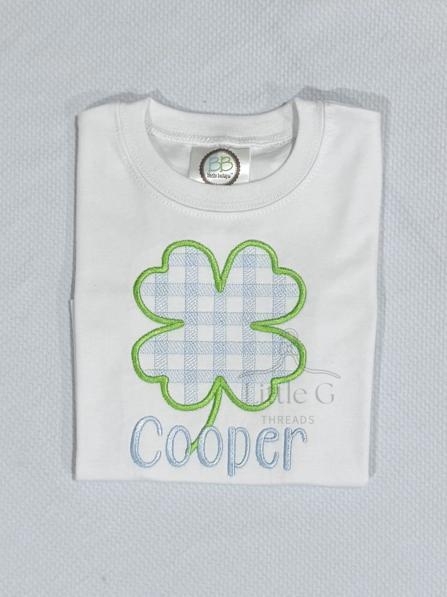 St. Patrick’s Day Gingham Clover Tee