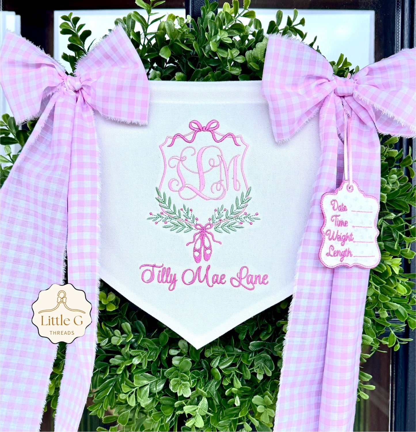 Birth Announcement Banner (Ballerina Slippers)