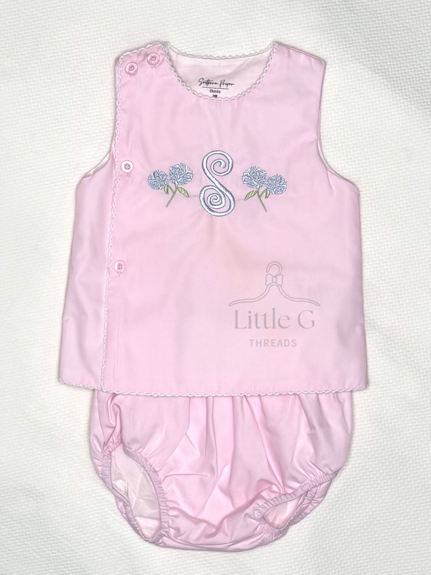 Picot Trim Diaper Set