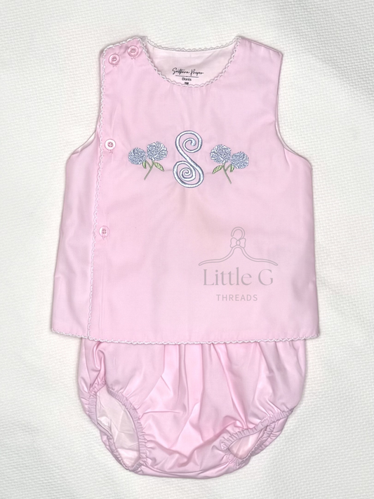 Picot Trim Diaper Set