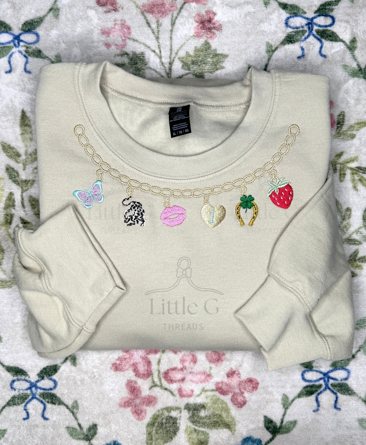 Favorite Things  Charm Necklace Sweatshirt