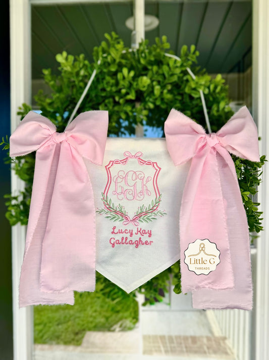 Birth Announcement Banner (Hot Pink Double Crest)