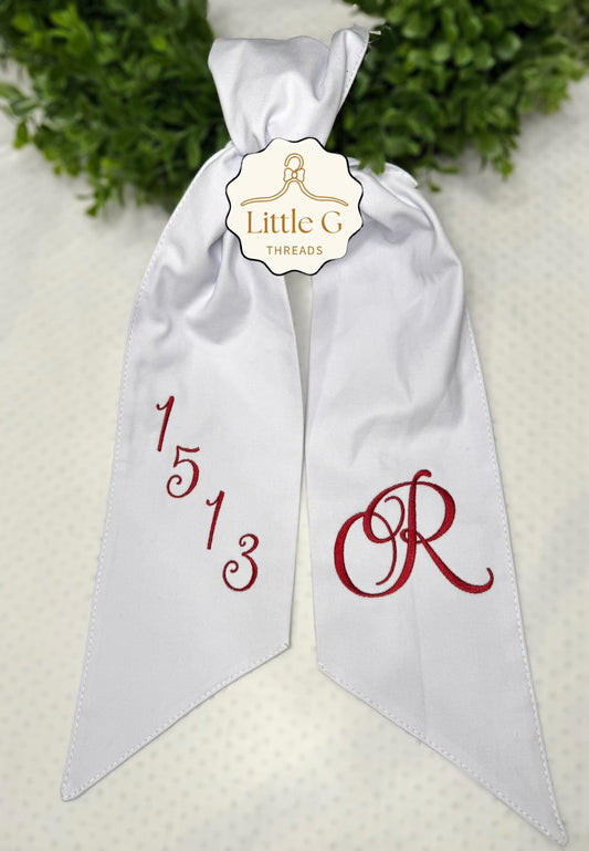 Initial/House Number Wreath Sash