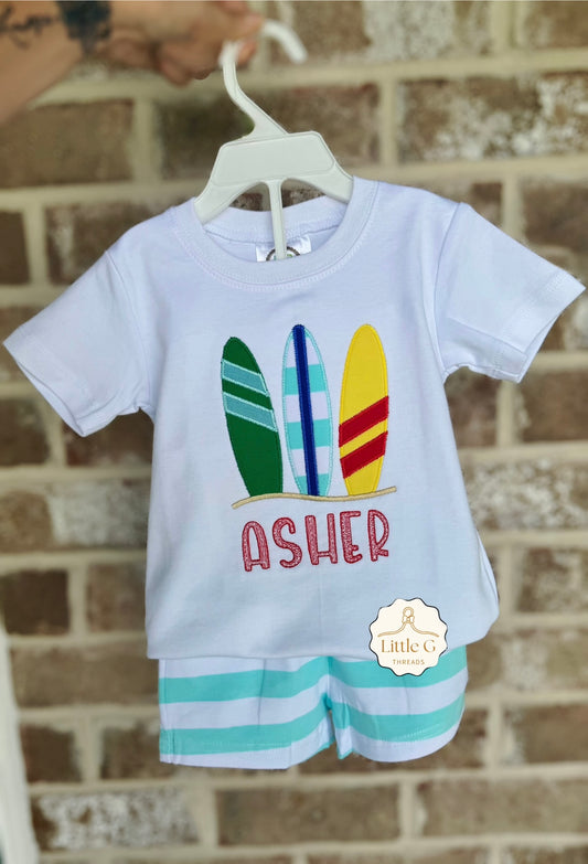 Striped short set Surfer