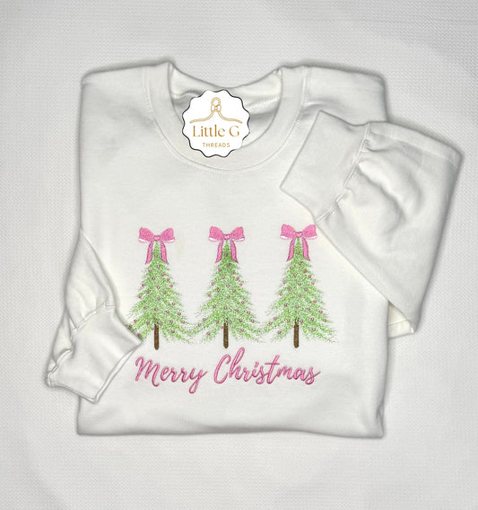 Coquette Bows Christmas Sweatshirt