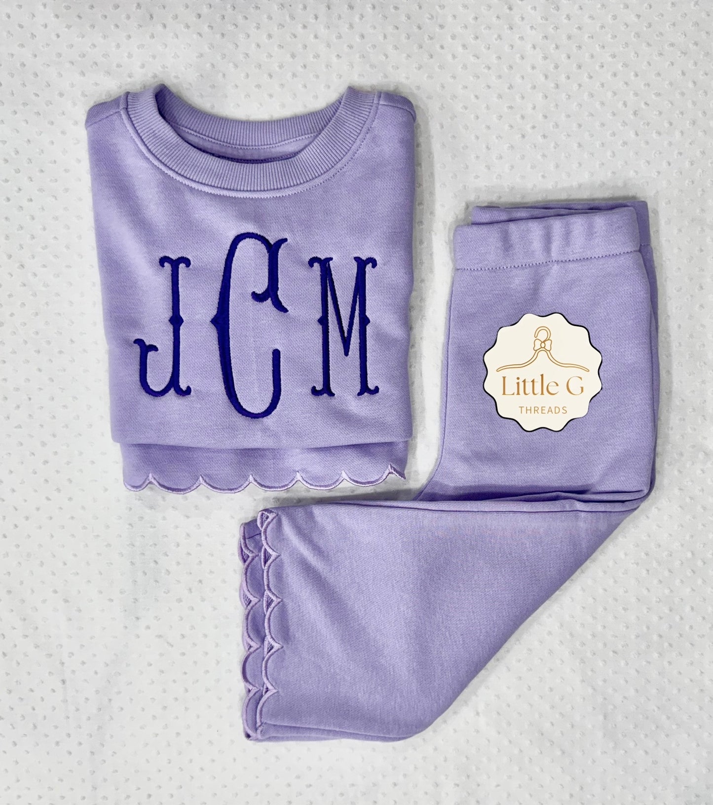 Scalloped Lounge Set Lavender