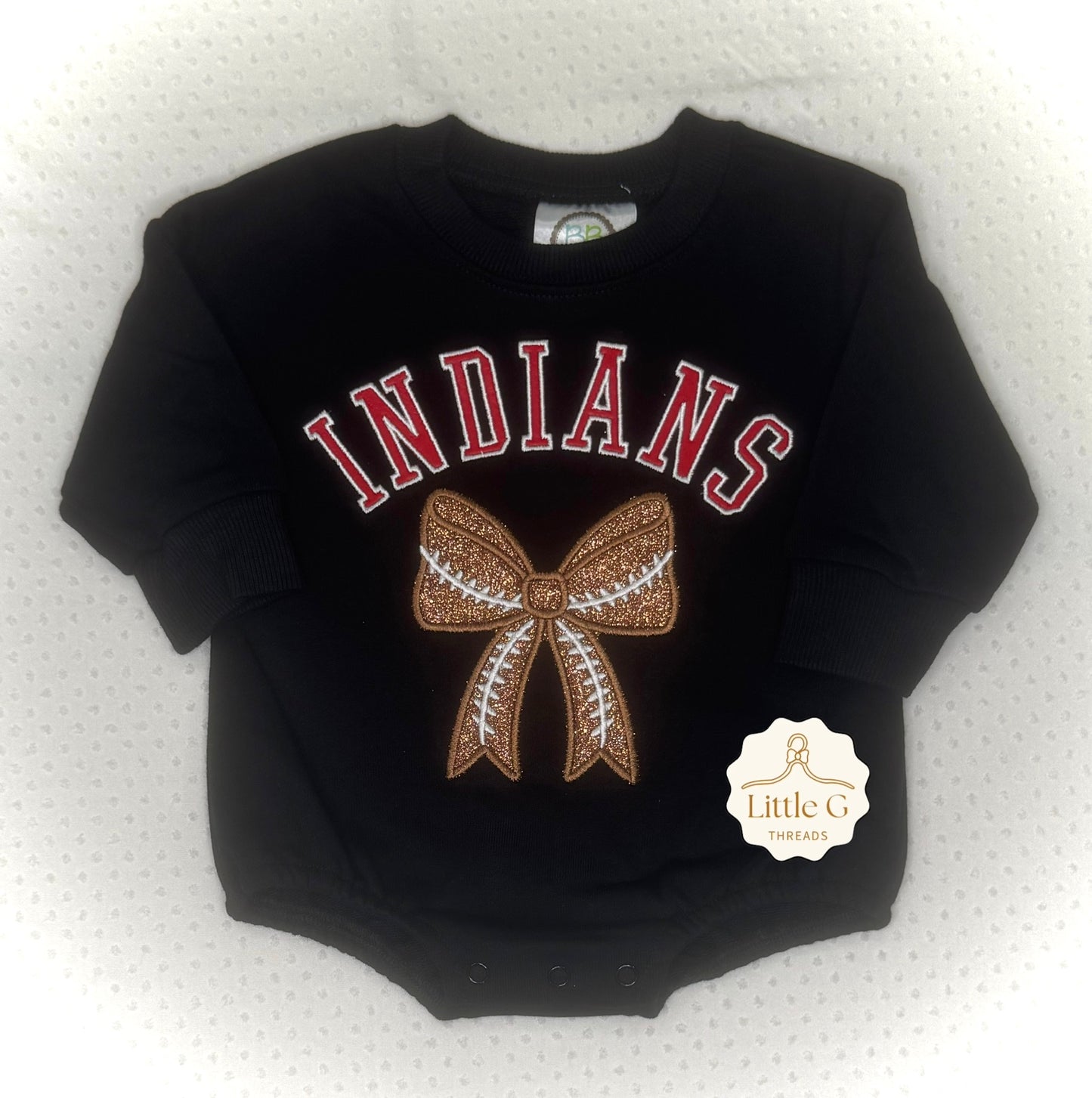 Football Bow Sweatshirt Bubble