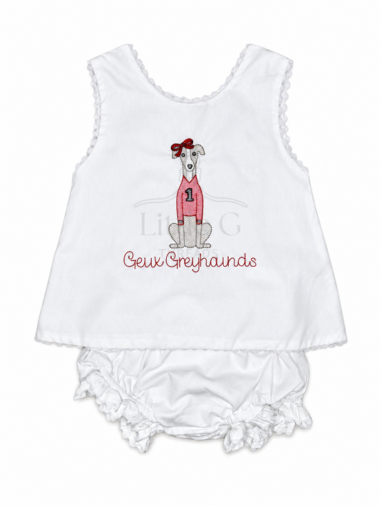 Geaux Greyhounds Swing Back Diaper Set