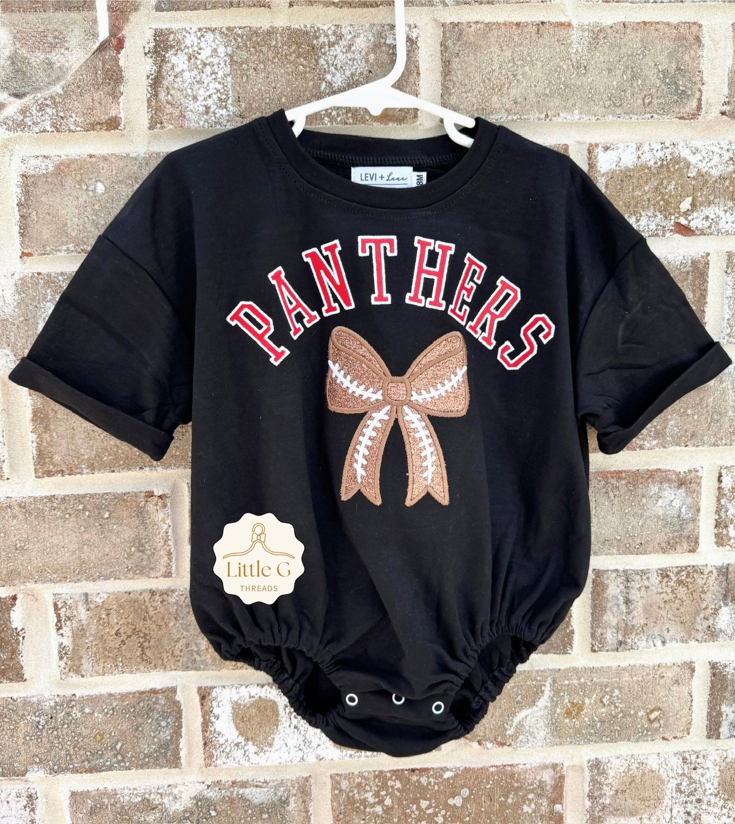 Football Bow T-Shirt Bubble