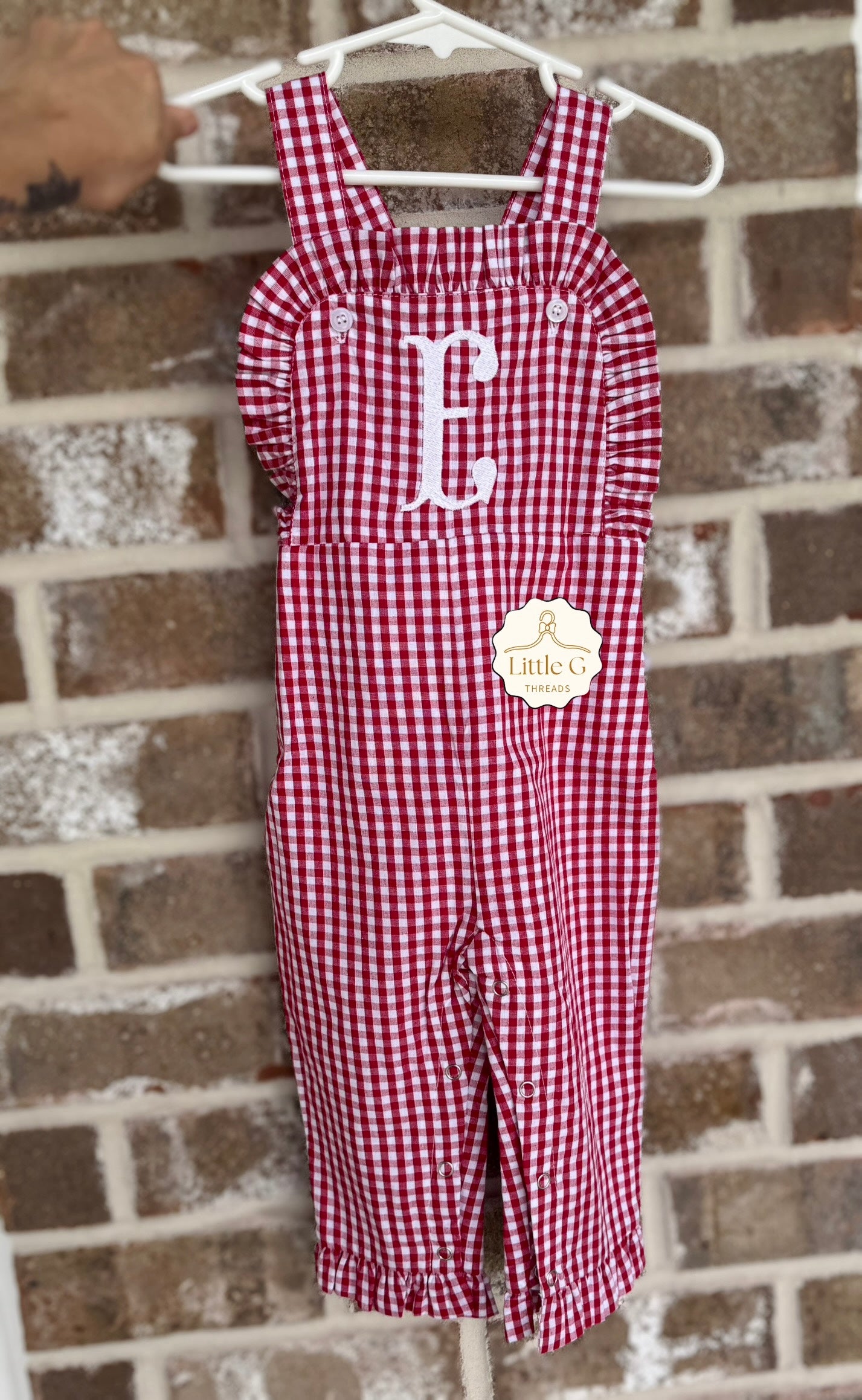 Gingham Girls Ruffle Longall