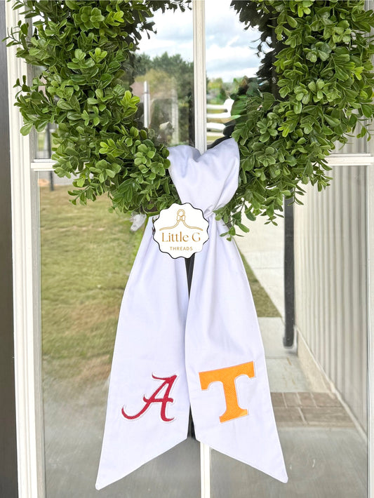 Alabama/Tennessee Wreath Sash