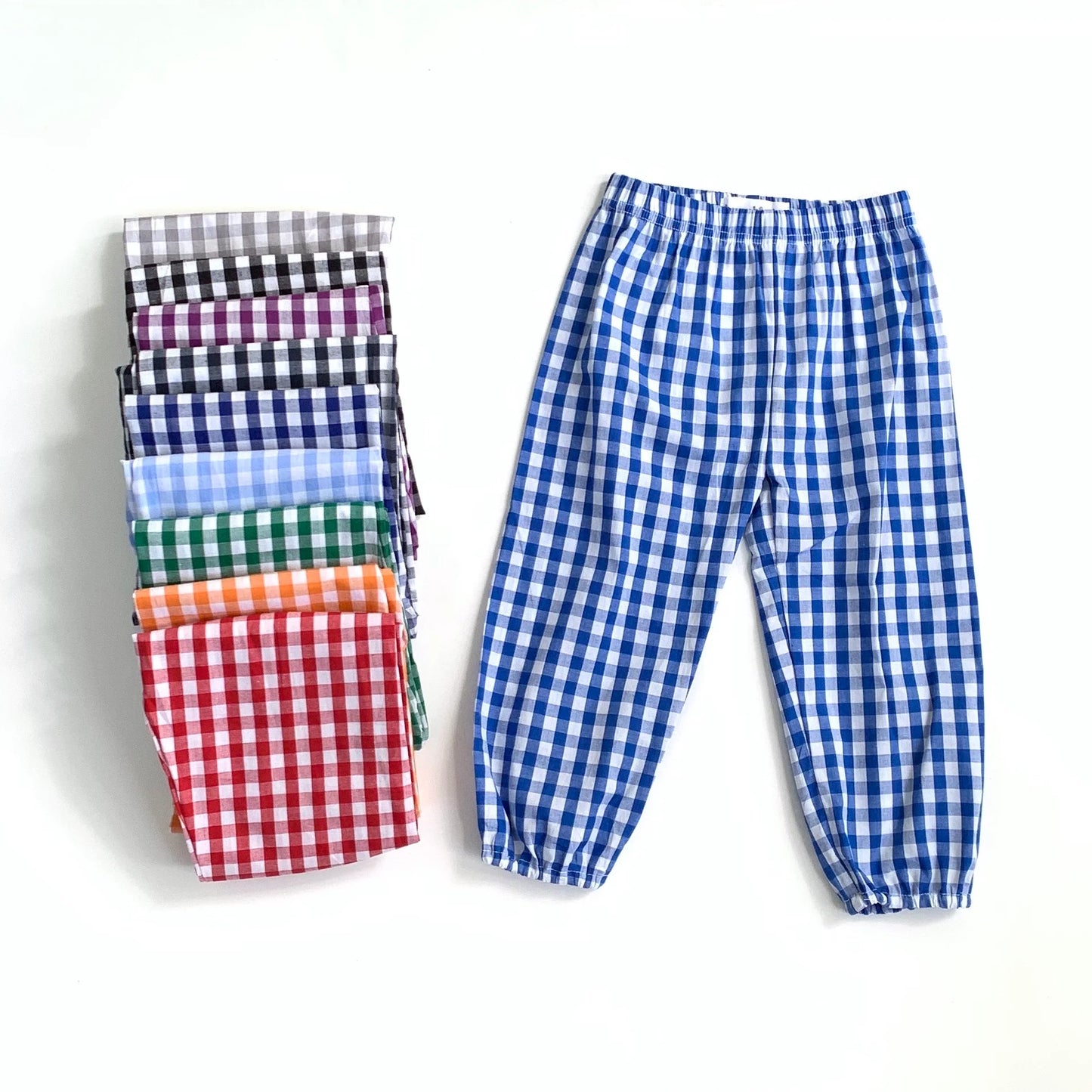 Gingham Initial Bubble Pant Set