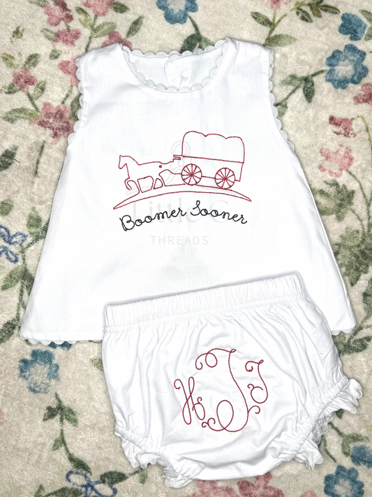 Boomer Sooner Swing Back Diaper Set
