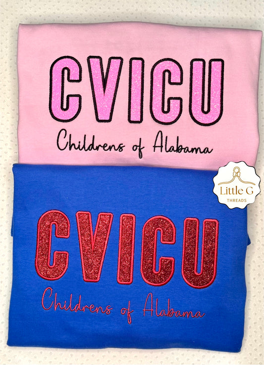 Appliqué CVICU Gildan Sweatshirt