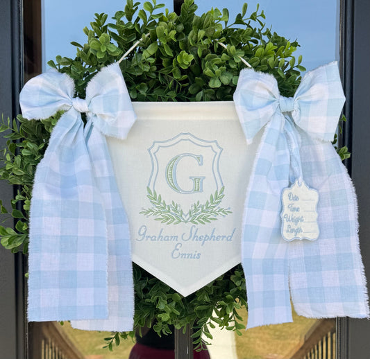 Birth Announcement Banner(first initial)