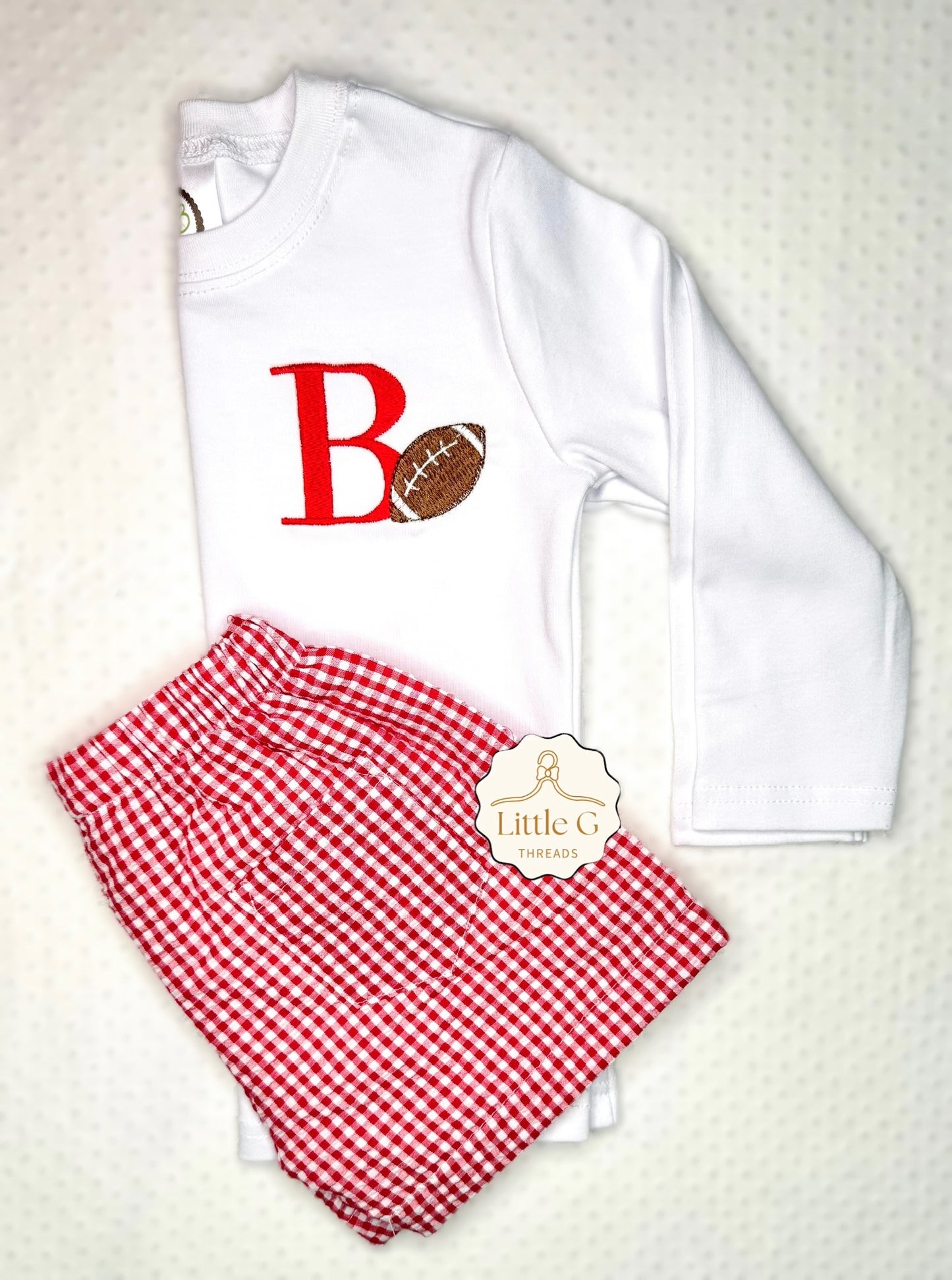 Gingham LS short set