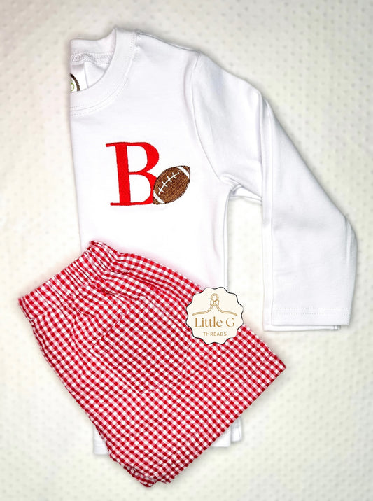 Gingham LS short set