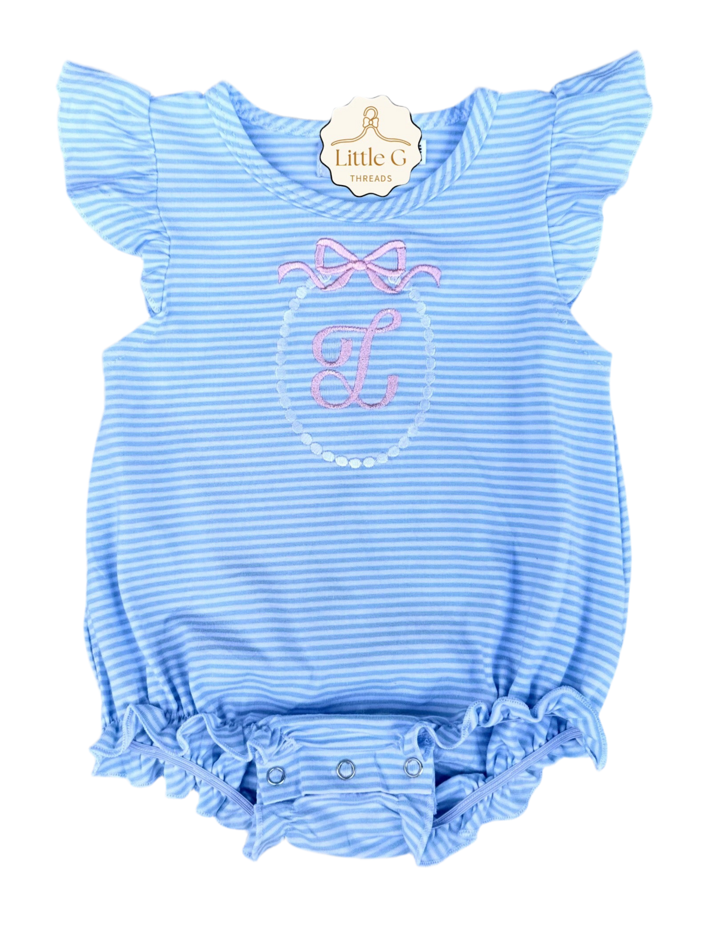 Pearl Frame Initial Flutter Sleeve Bubble
