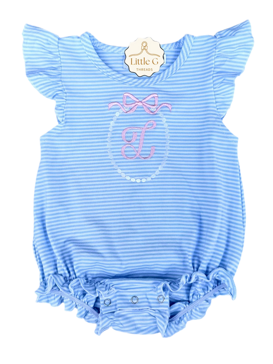 Pearl Frame Initial Flutter Sleeve Bubble