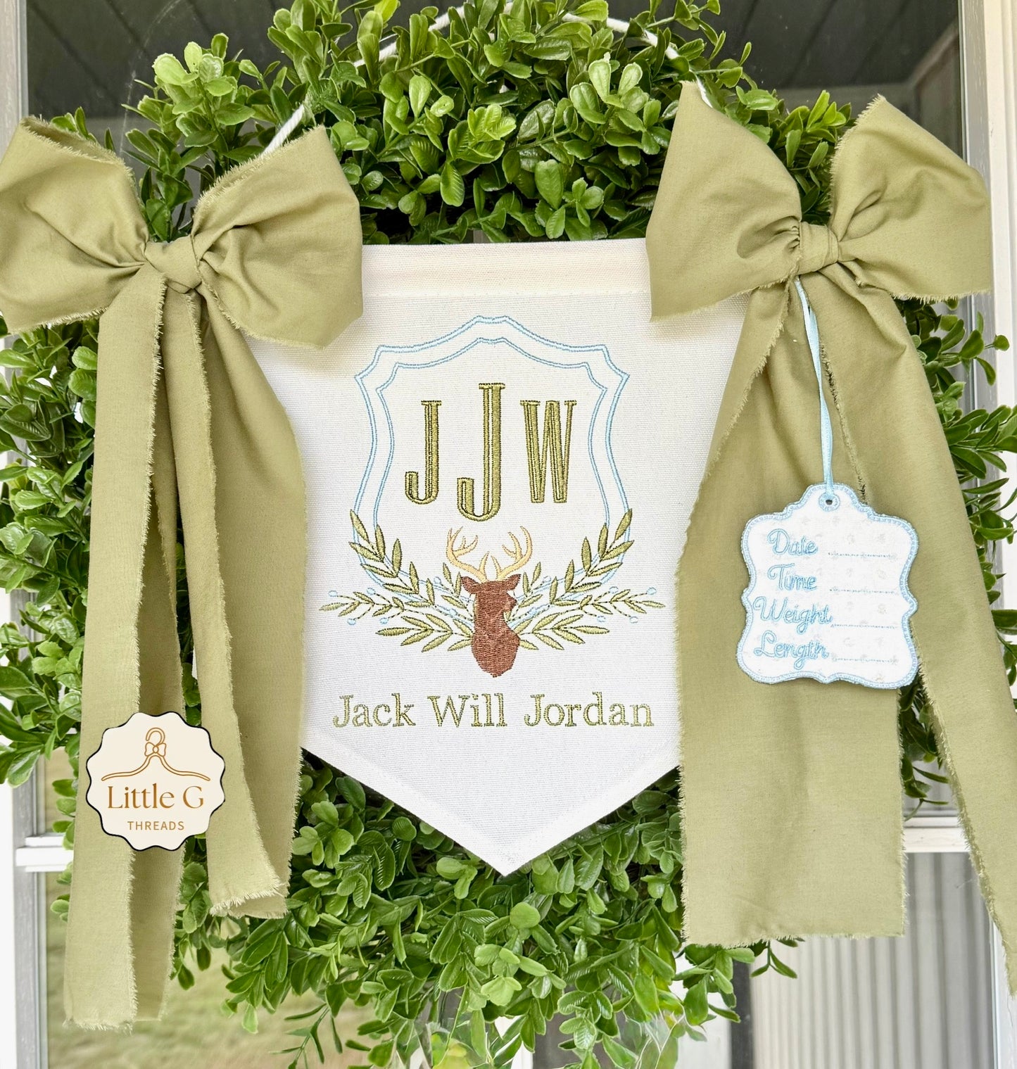 Birth Announcement Banner(Deer Head)