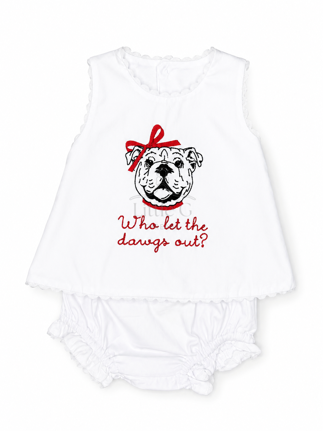 GA Bulldogs Swing Back Diaper Set