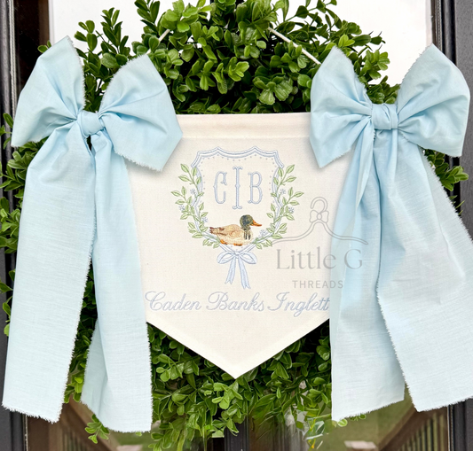 Birth Announcement Banner(Duck w/ Bow)