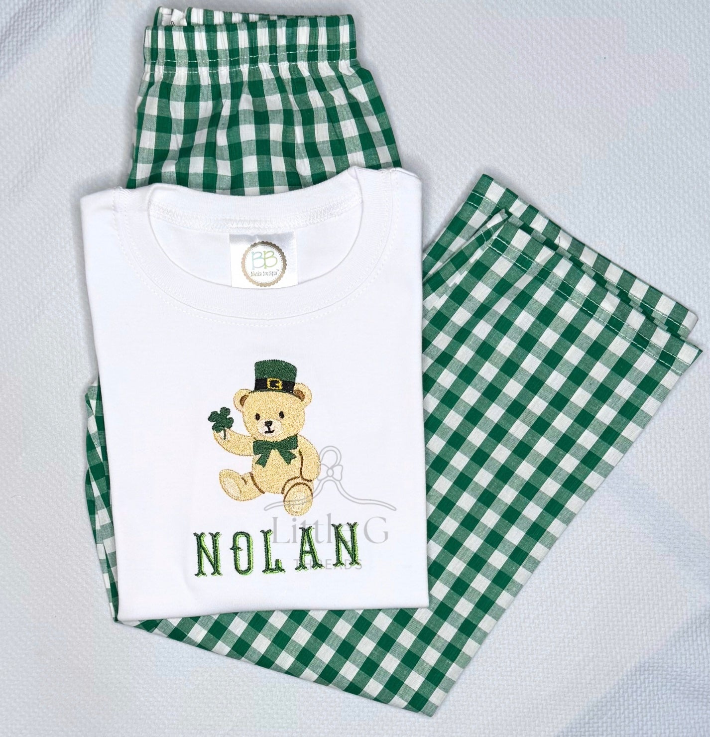 St. Patrick’s Day Teddy Bear Pant Set