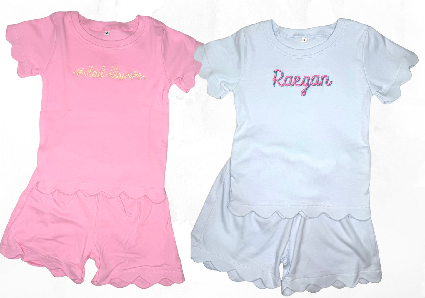 Scalloped Short Set
